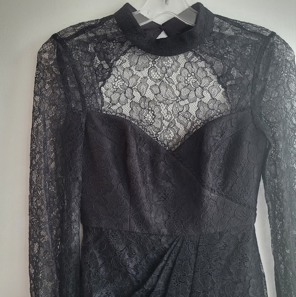 Ever New Black Axel Mini Lace Dress Size 2 - Picture 3 of 10